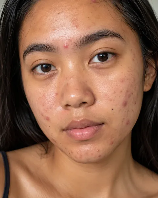 Pele com imperfeições e acne